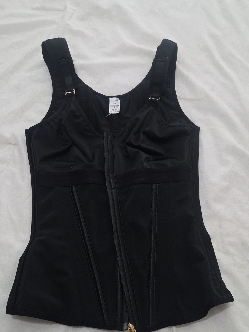 Black Front-Zip Shapewear Tank